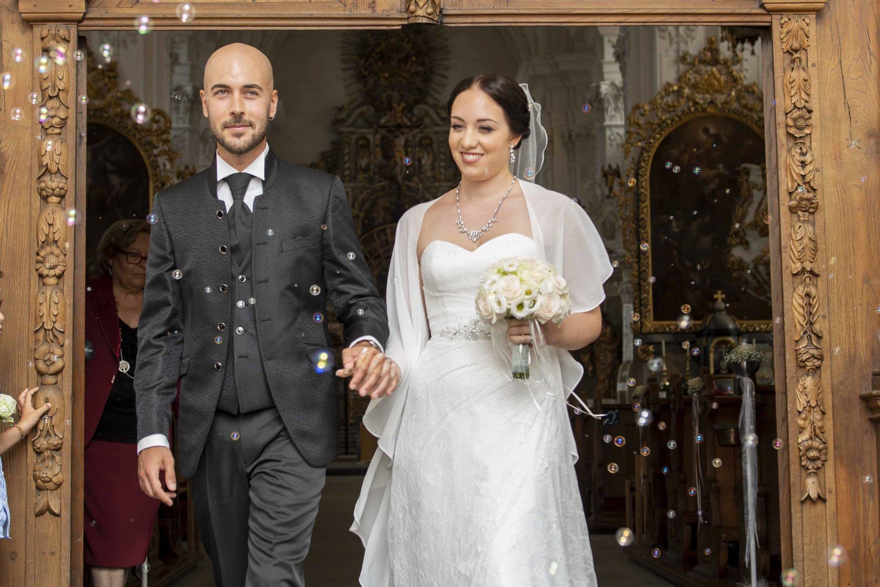 Ingresso sposa con il papa navata Cattedrale St Urban
