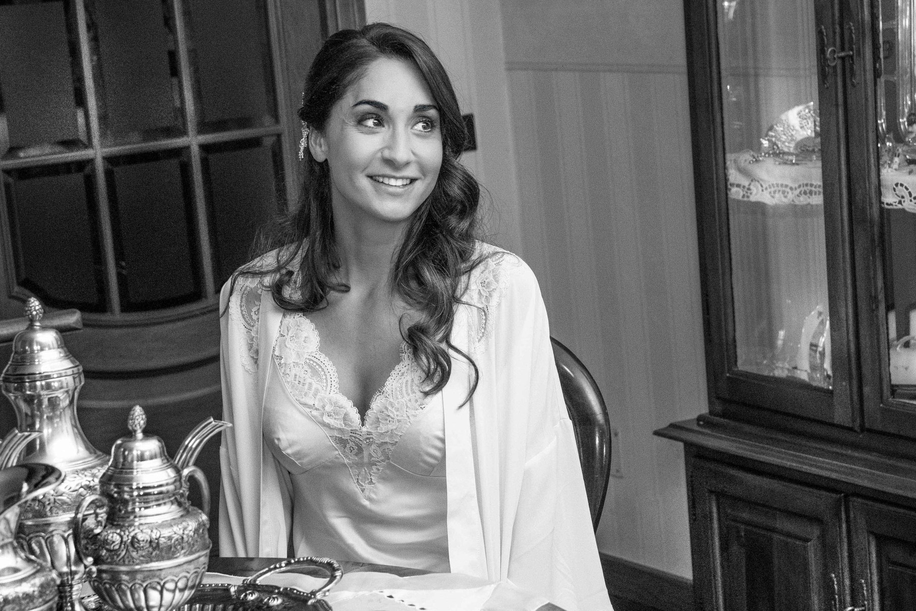 Preparazione sposa Erika sorriso e luce naturale